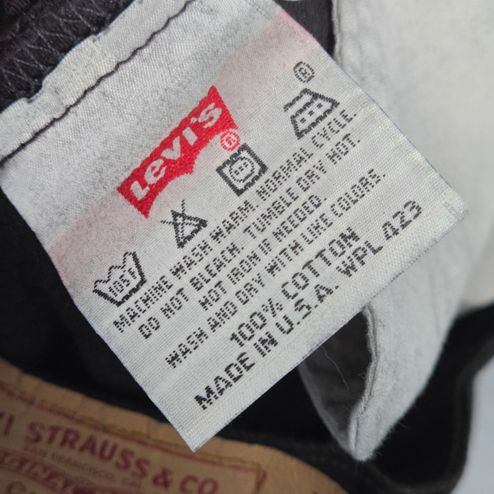 1996 Vintage USA Levi's Men 35" x 34" 501 Original Fit Button Fly Jeans Black - Picture 5 of 7
